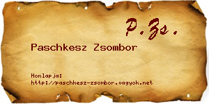 Paschkesz Zsombor névjegykártya